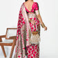 Vellora Rani Pink Banarasi Soft Silk Saree with Heavy Golden Jaal Weaving | Swadesiicart