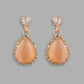 VOJ Gold-Polished Yellow Stone With AD Stone Studded Chain Set - Swadesiicart