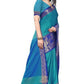 Vamika Banarasi Jacquard Weaving Blue Saree (DHONI BLUE) | Swadesiicart