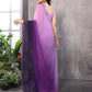 Aafreen Partywear Designer Light Purple Georgette Fancy Saree