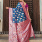 Shree Shyam Fashion Sky Blue Silk Saree