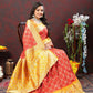 Lorenvalley Fashion Red & Yellow Patola Silk Woven Design Meenakari Weaving Saree - Swadesiicart