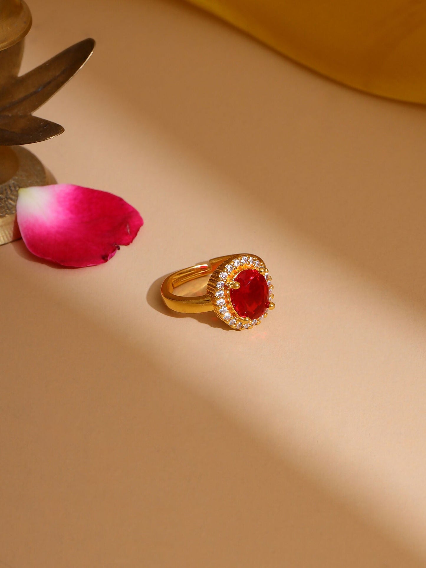 Ruby Raang Red Stone Ring | Swadesiicart