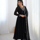 Joban Fashion Black Kurta Set Georgette Sequence Embroidery Work - Swadesiicart