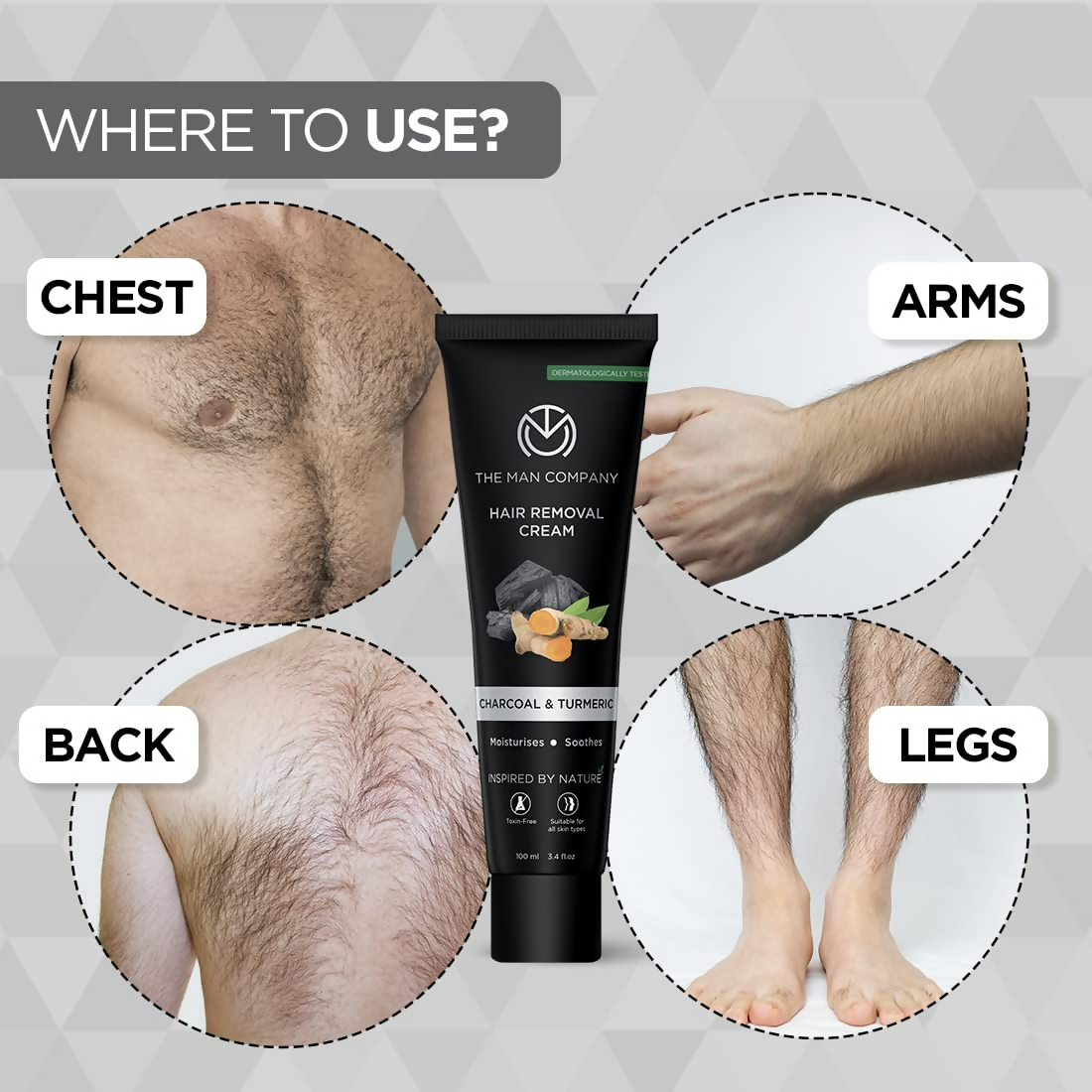 The Man Company Hair Removal Cream For Men - Swadesiicart