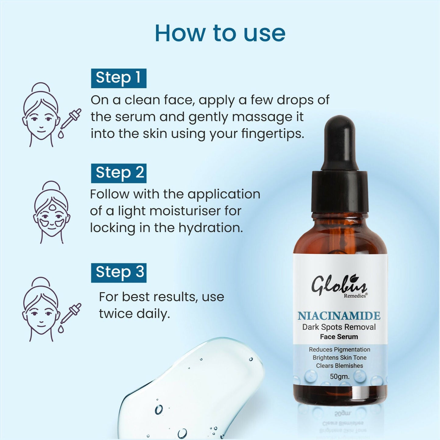 Globus Remedies Niacinamide Anti-Pigmentation Face Serum | Swadesiicart