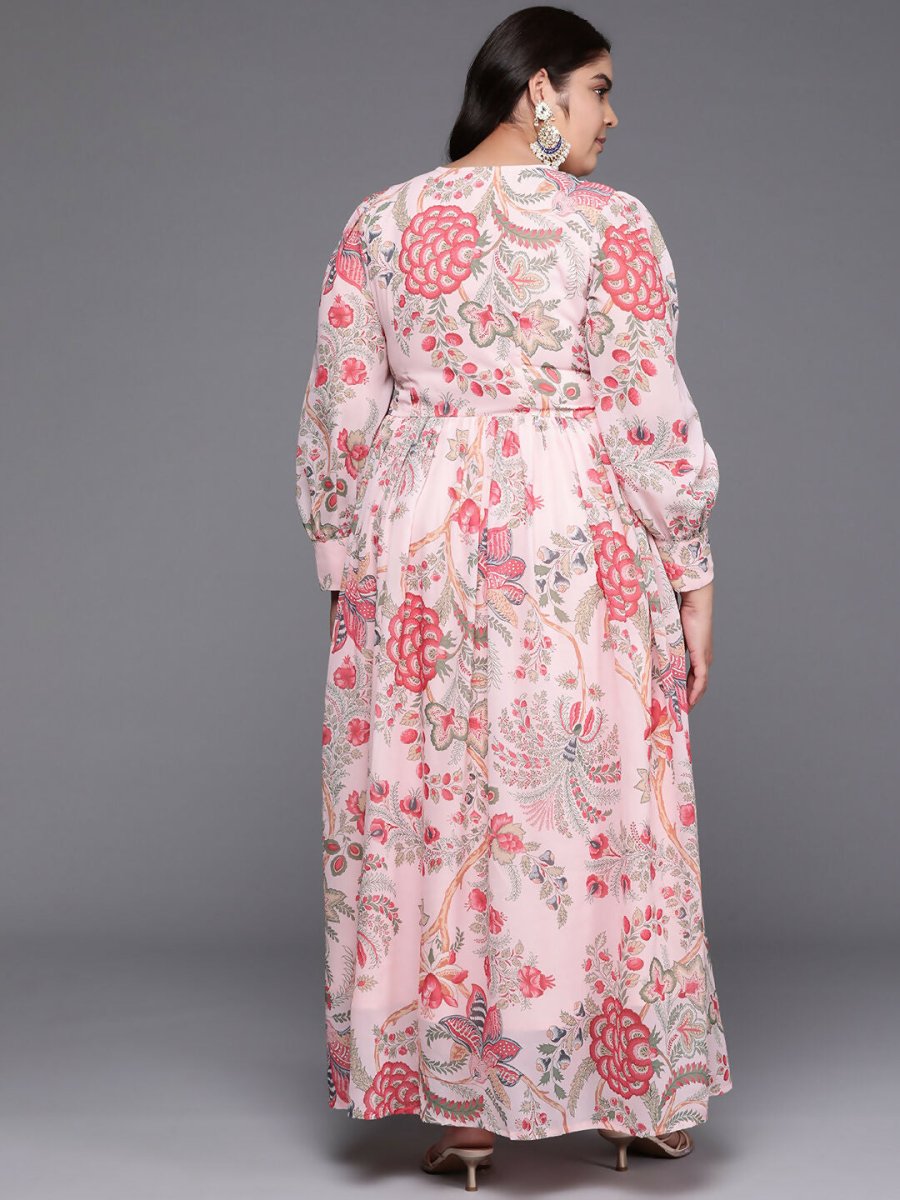 Ahalyaa Women's Traditional wear Ethnic Dress - Pink | Swadesiicart