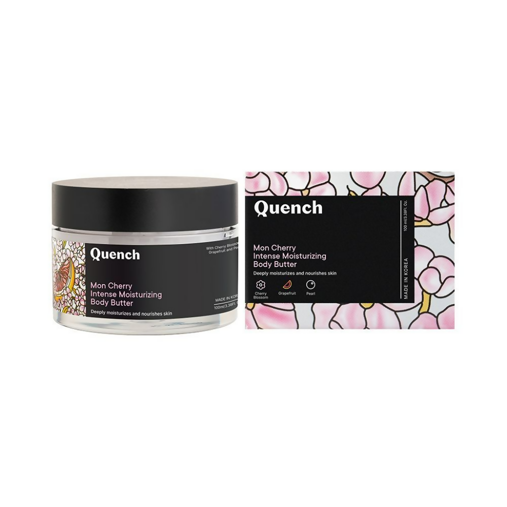 Quench Moisturizing Body Butter with Cherry Blossom Repairs Dry Damaged Skin | Swadesiicart