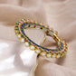 Gold-Polished Stone Studded Meenakari Bangle - Ruby Raang - Swadesiicart