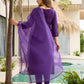 The52 Violet Rayon Slub Fabric Straight Kurta, Pant and Dupatta Set - Swadesiicart