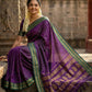 Anaita Violet Silk Woven Saree With Blouse