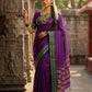 Anaita Violet Silk Woven Saree With Blouse