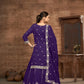 Anaita Maroon Premium Embroidered Vichitra Silk Lehenga Style Suit
