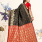 Vedant Vastram Litchi Silk Designer Banarasi Saree - Black | Swadesiicart