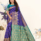 Vedant Vastram Litchi Silk Designer Banarasi Saree - Violate | Swadesiicart