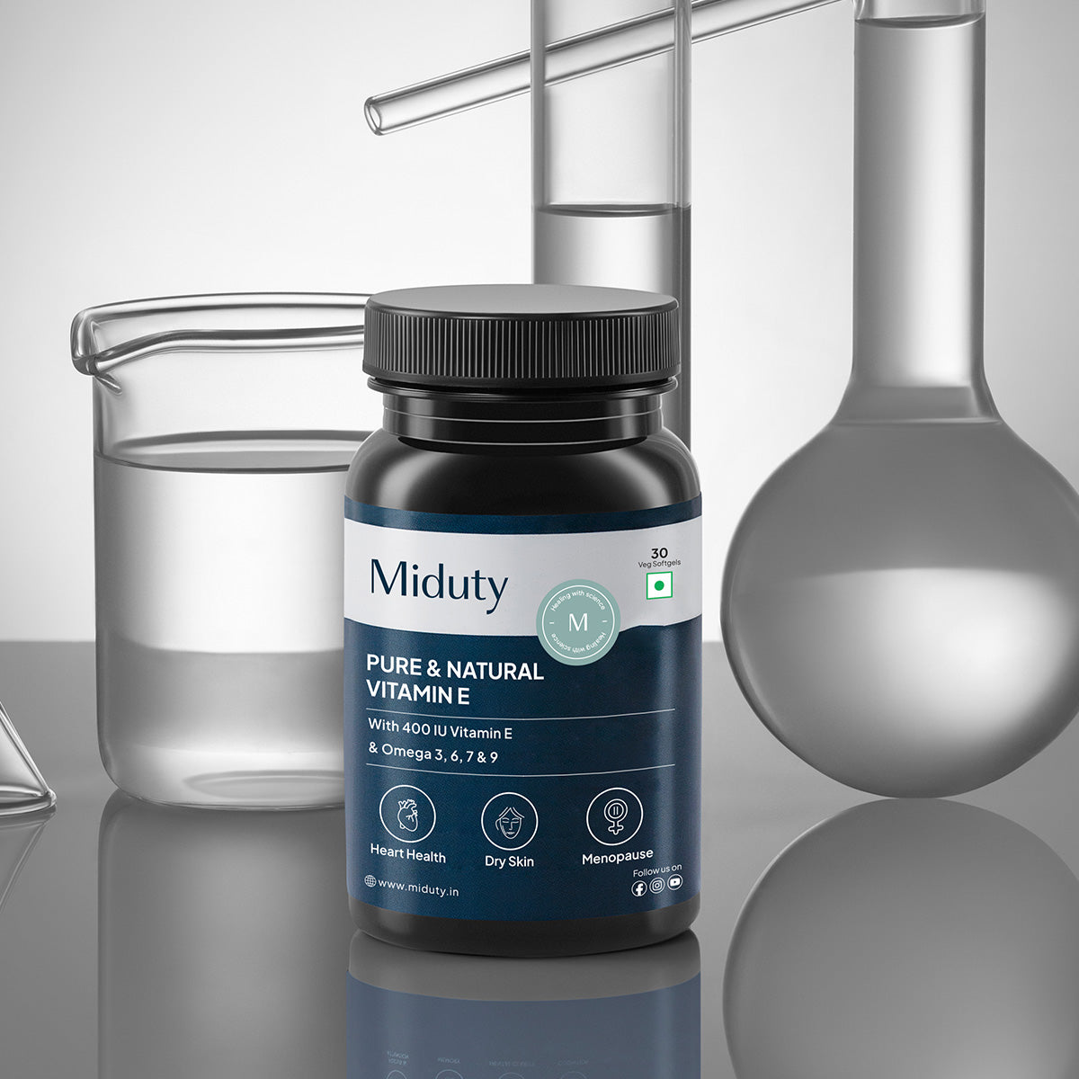 Miduty by Palak Notes Pure & Natural Vitamin E Sea Buckthorn Berry Softgels - Swadesiicart