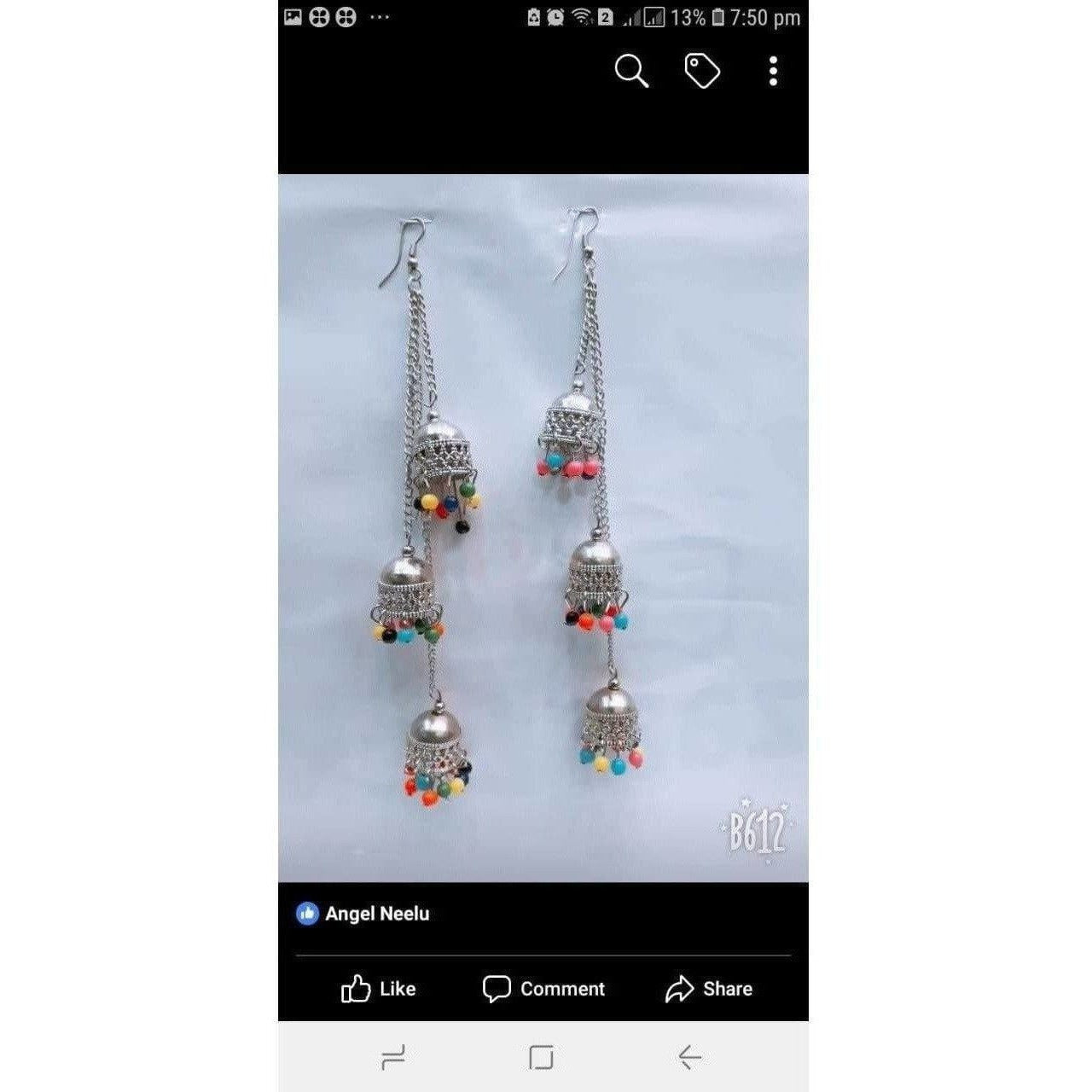 MS Fashion India Latest Kashmiri Triple Jhumki Alloy Jhumki Earrings | Swadesiicart