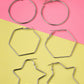 NVR Women Gold-Toned Geometric Hoop Earrings | Swadesiicart