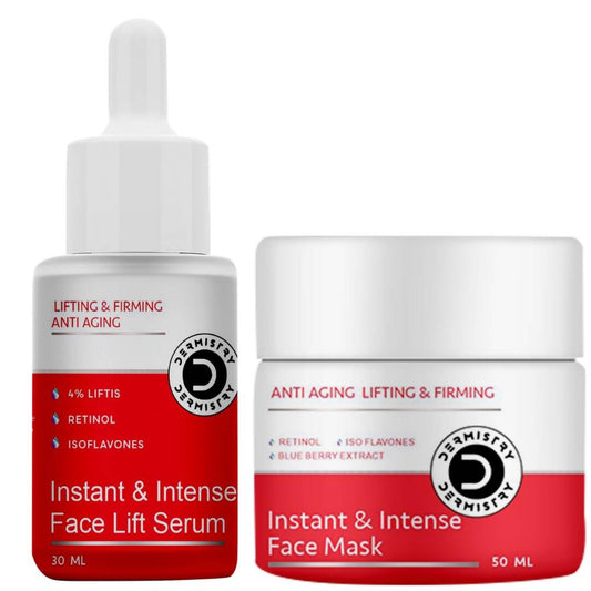 Dermistry Anti Aging Instant Intense Face Lift Serum & Instant Intense Face Mask - Swadesiicart