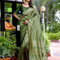 Partywear Designer Mendi Banarasi Silk Fancy Saree - Starwalk | Swadesiicart