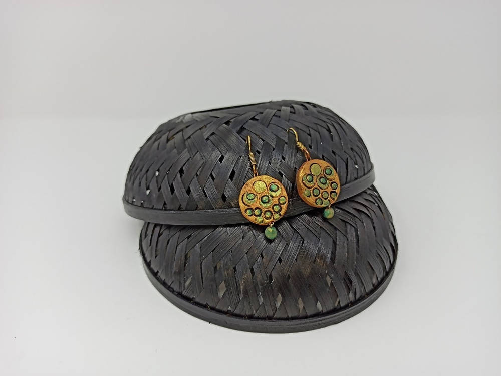 Terracotta Boho Style Hangings-Copper And Green