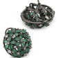 Diamond & Green Stone Earrings- Ruby Raang | Swadesiicart