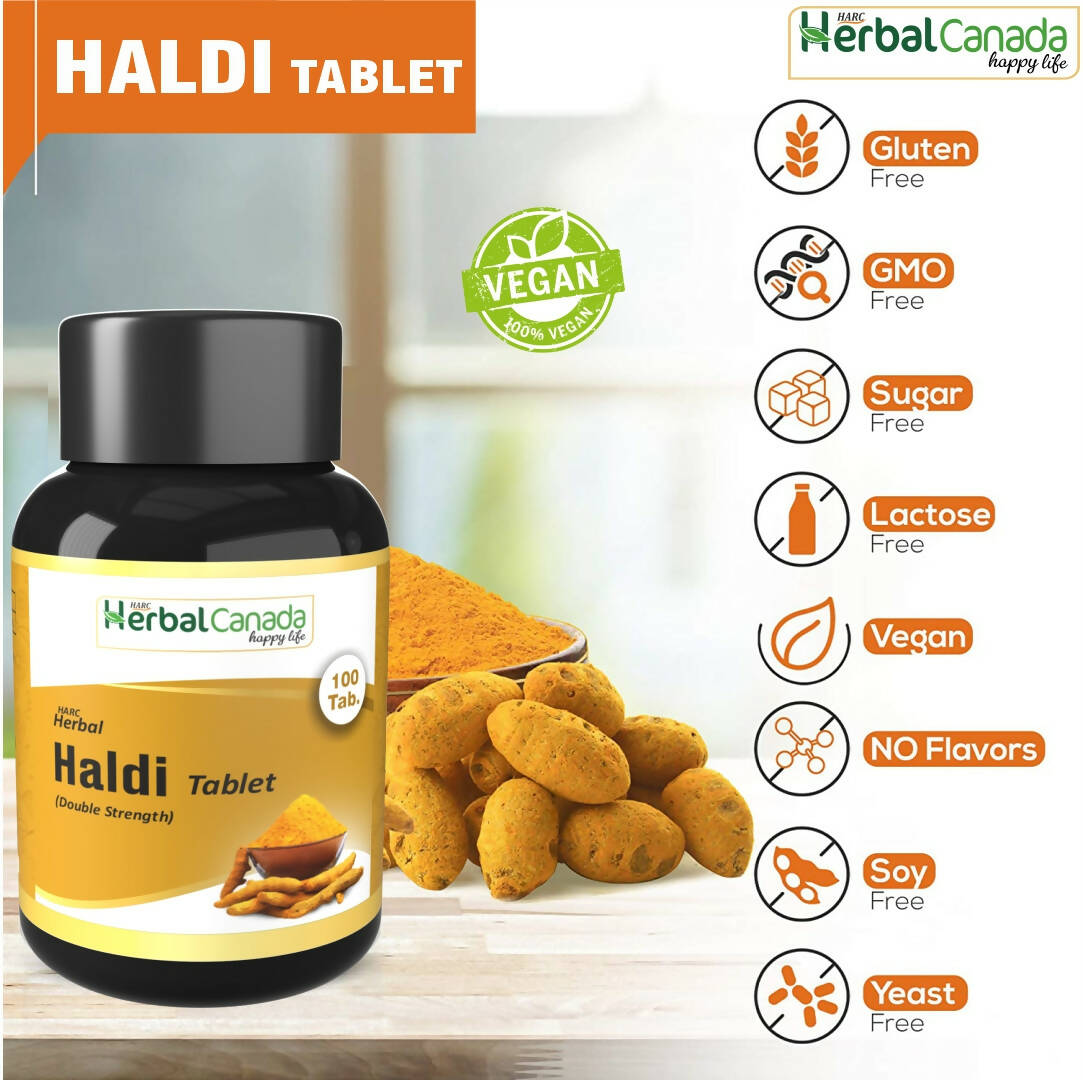 Herbal Canada Haldi Tablets - Swadesiicart