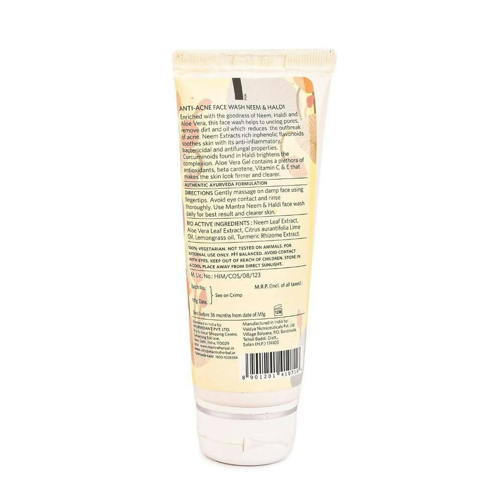 Mantra Herbal Neem and Haldi Anti-Acne Face Wash - Swadesiicart