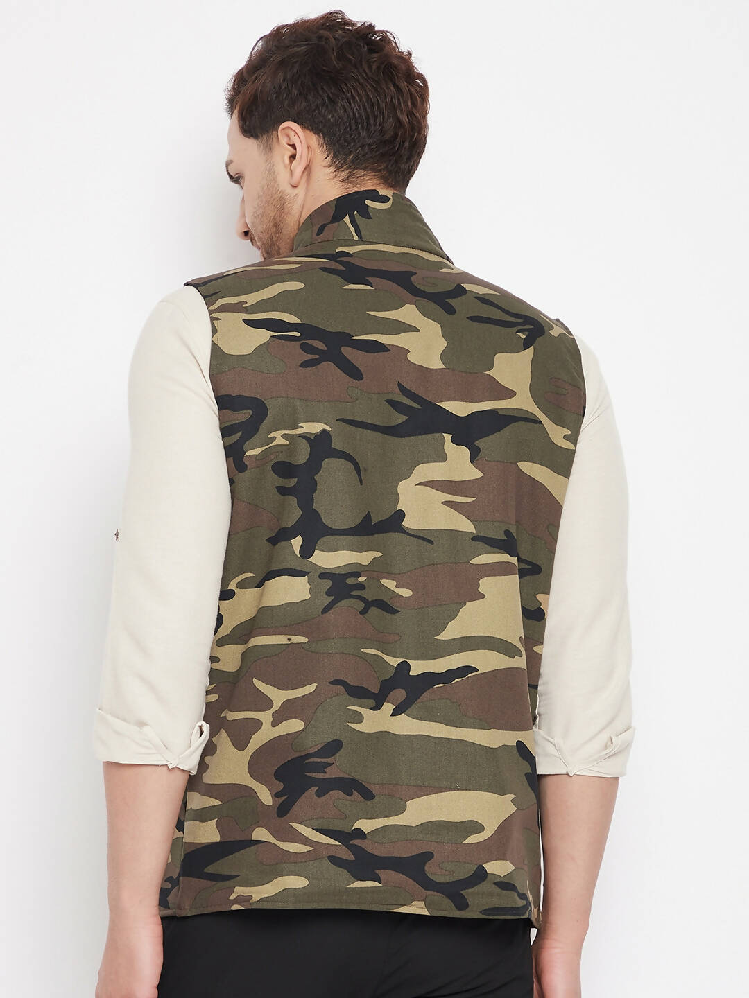 Even Apparels Multi Cotton Men Woven Nehru Jacket | Swadesiicart
