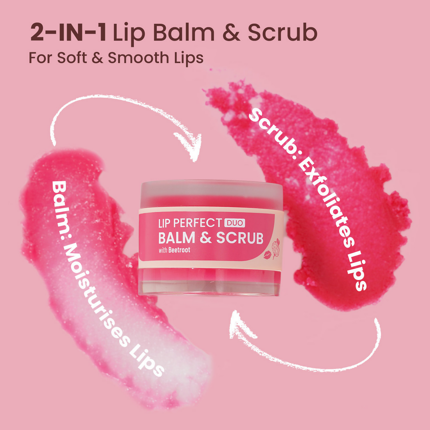Swiss Beauty Lip Perfect Duo Balm & Scrub - Beetroot | Swadesiicart