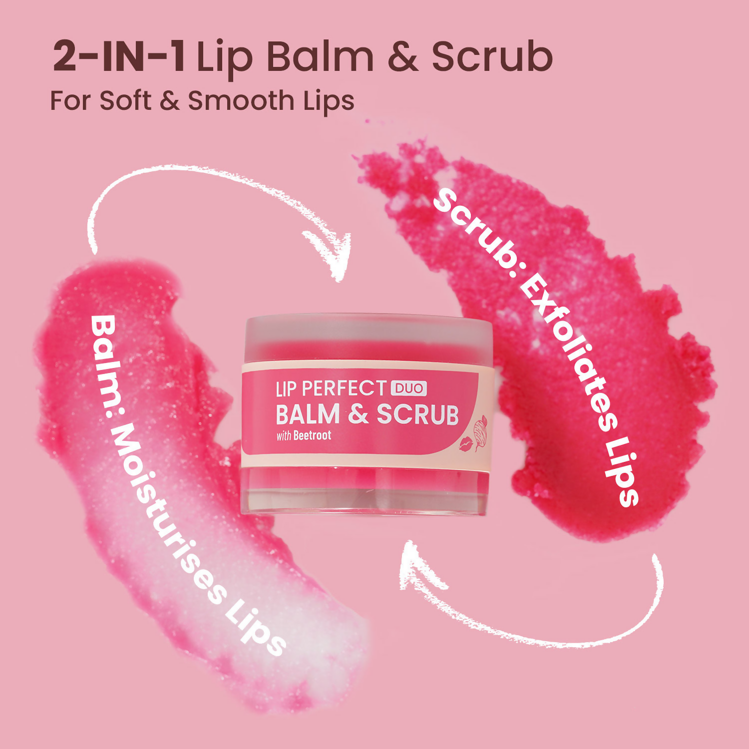 Swiss Beauty Lip Perfect Duo Balm & Scrub - Beetroot | Swadesiicart