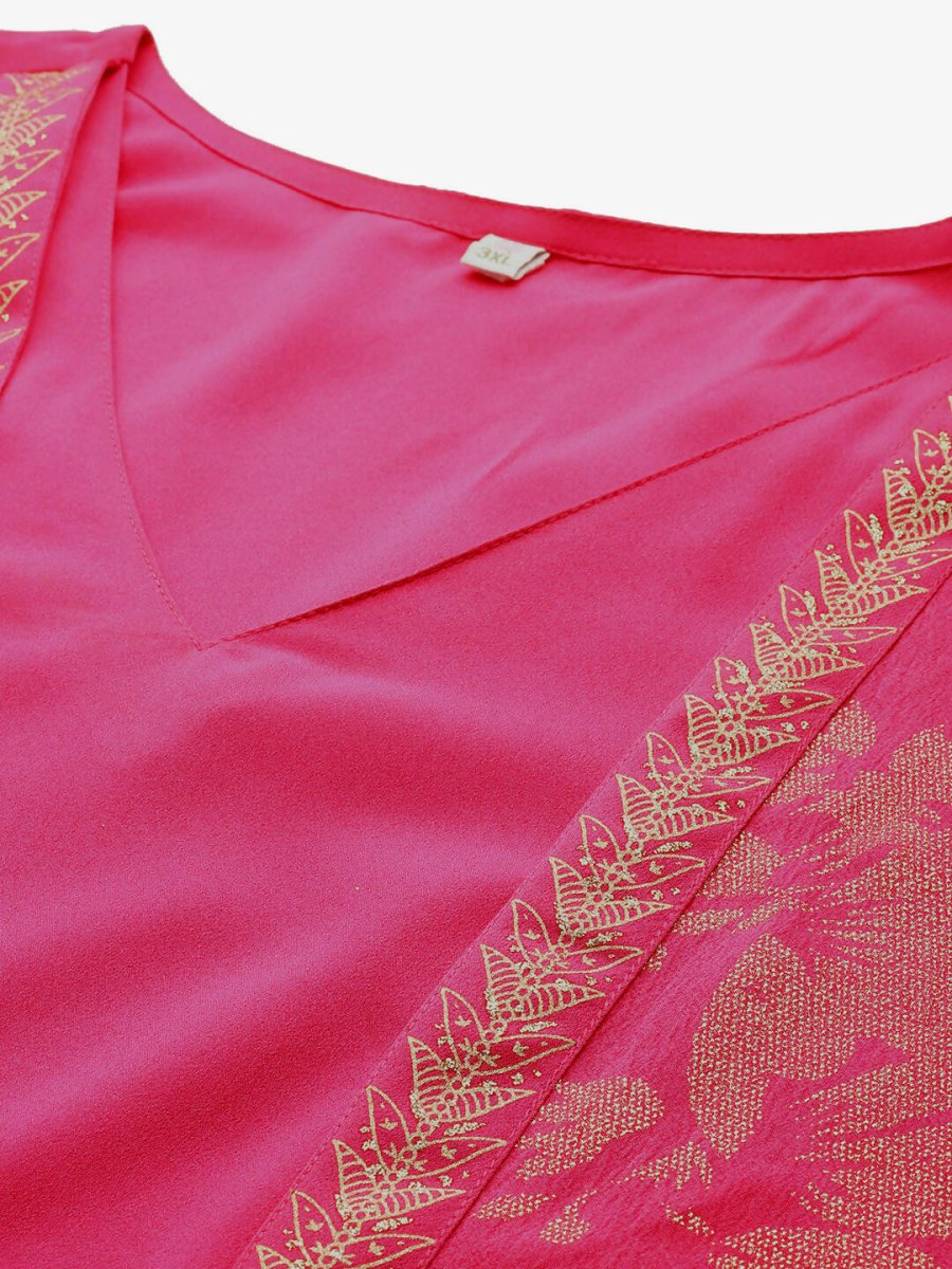 Ahalyaa Women's Traditional wear Ethnic Dress - Pink | Swadesiicart