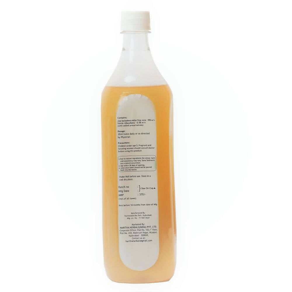 Haritha Herbals Aloe Vera Juice with Stevia - Swadesiicart