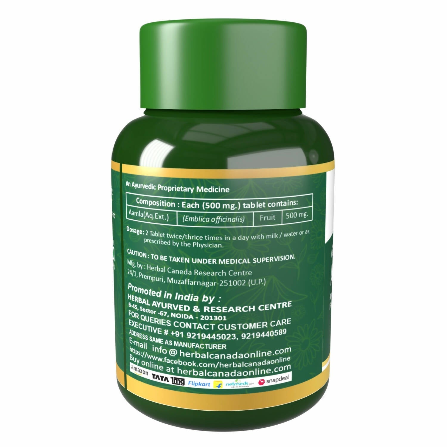 Herbal Canada Amla Extract Tablets - Swadesiicart