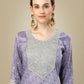 Jyoti Fashion Women's Lavender Silk Blend Embroidery & Sequence work Kurta with Trouser & Dupatta | Swadesiicart