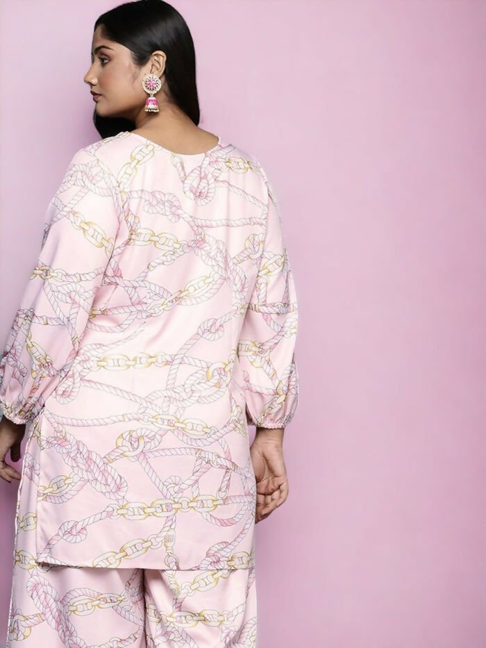 Ahalyaa Women's Traditional wear Tunic - Pink | Swadesiicart