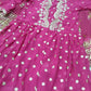 Jyoti Fashion Pink Jari with Sequin Embroidered Georgette Semi Lehenga Choli with Dupatta | Swadesiicart
