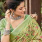 Shree Shyam Fashion Linen Yellow Green Saree