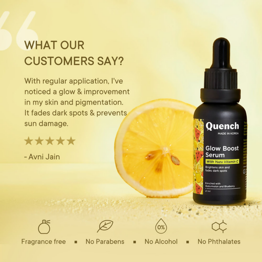Quench 5% Ethyl Ascorbic Acid Vitamin C Glow Boost Serum | Swadesiicart
