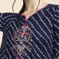 Anubhutee Women's Rayon Regular Straight Navy Blue Kurta | Swadesiicart