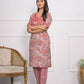 Festive Wear Ethnic Red chanderi Stitched Suit With Dupatta - Anbazaar - Swadesiicart