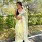Vamsee Foolwarii Yellow Organza Saree - Swadesiicart