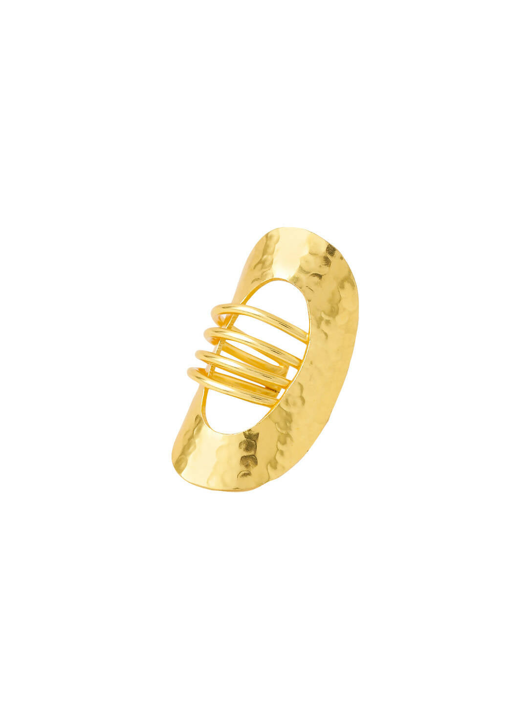 NVR Women's Western Gold-Polished Adjustable Finger Ring | Swadesiicart