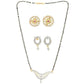 AanyaCentric Gold-Polished Mangalsutra with Pendant, 2 Pair Earrings