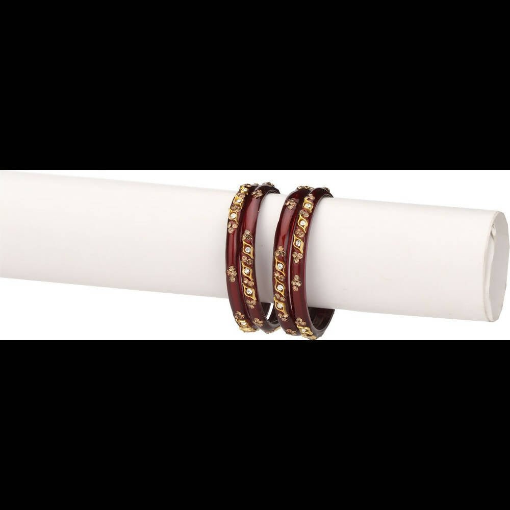 Afast Bridal Wedding & Party Fashionable Colorful Glass Bangle/Kada Set, Pack Of 4 - Afast Enterprises