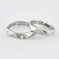 VOJ Stainless Steel Cubic Zirconia Silver Plated Adjustable Ring Set for Couple | Swadesiicart