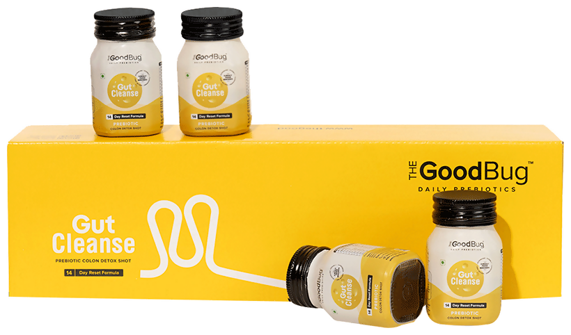 The Good Bug Gut Cleanse - 14 Prebiotic Colon Detox Shots (70ml Each) | Swadesiicart