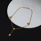 Gold-Toned White Brass Gold-Polished Necklace - Ruby Raang | Swadesiicart