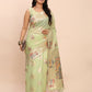 Shree Shyam Fashion Linen Cotton Light Green Saree