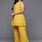 Ahalyaa Women's Traditional Wear Co-ords - Mustard - Swadesiicart